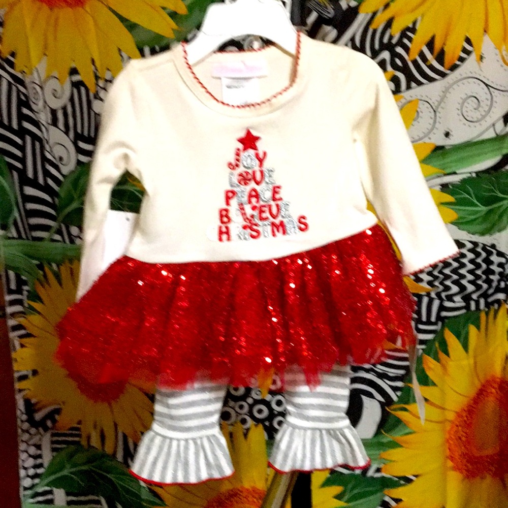 2pc Christmas Matching Set size 3-6M